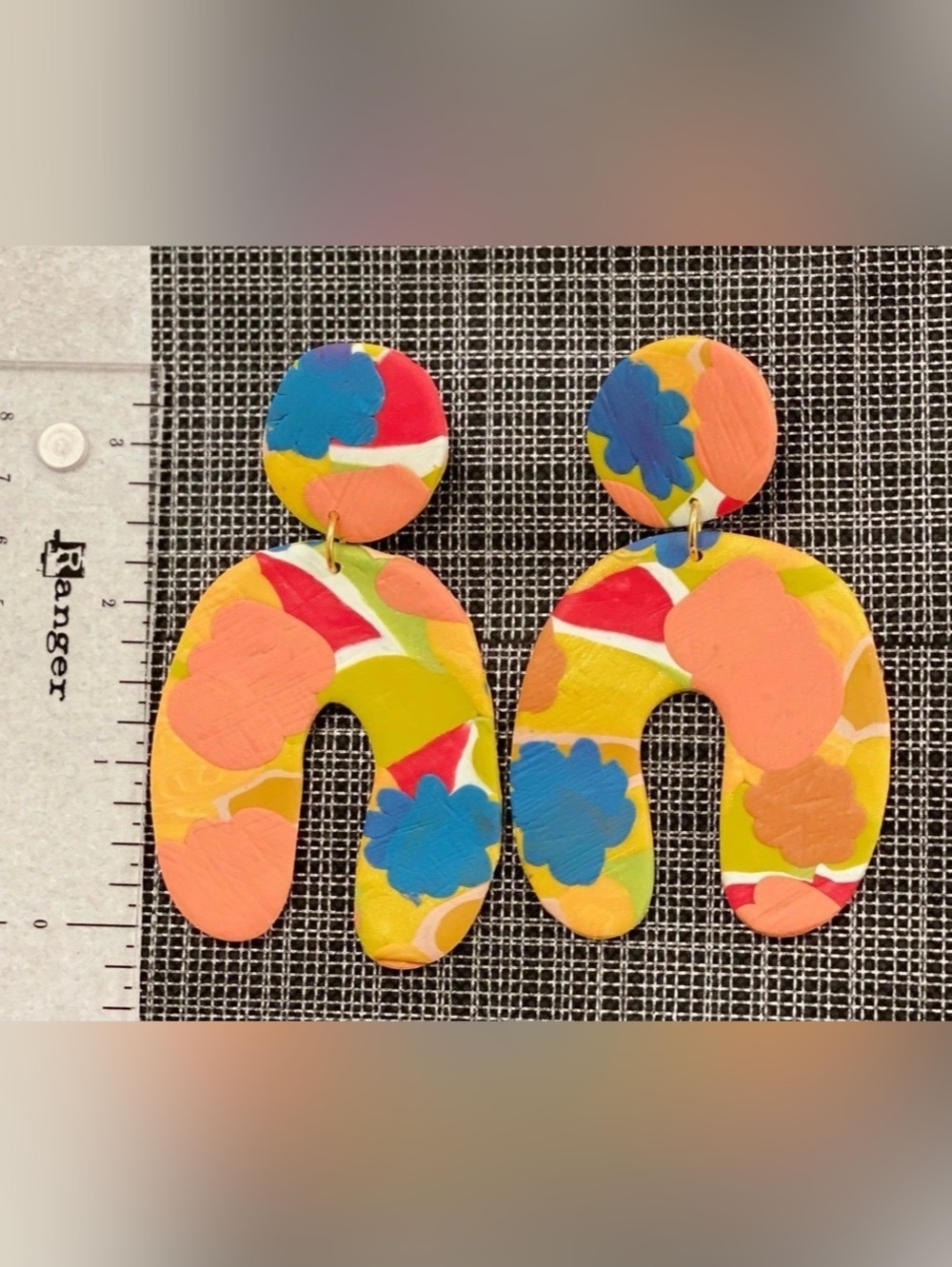 Handcrafted Multicolor Abstract Drop Earrings